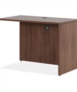 Lorell Desk Shell, 23.6" D, 41.4" W, 29-1/2" H, Walnut, 3mm PVC (Edge)