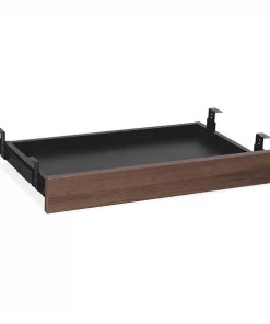 Lorell 15.1" D, 25.6" W, 3.6" H, Walnut, MFC, PVC, Steel