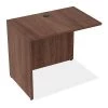 Lorell Desk Return, 24" D, 35" W, 29-1/2" H, Walnut, 3mm PVC (Edge), Metal