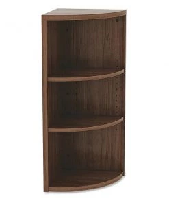Lorell Book Rack, 14.8" W, 36" H, Walnut, Laminate Polyvinyl Chloride (PVC)