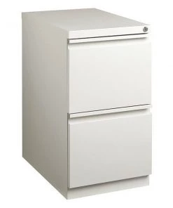15" W 2 Drawer Lorell Mobile Pedestal, Light Gray