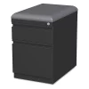 15" W 2 Drawer Lorell Mobile File Pedestal File, Black