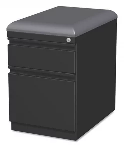 15" W 2 Drawer Lorell Mobile File Pedestal File, Black