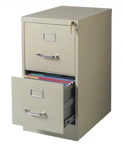 15" W Lorell Metal Vertical File, Putty