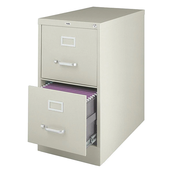 15" W 2 Drawer Lorell Metal Vertical File, Putty
