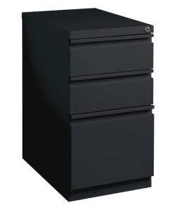 15" W Lorell Mobile Pedestal, Black