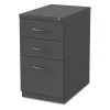 15" W 3 Drawer Lorell Premium Mobile Bbf Pedestal File, Charcoal