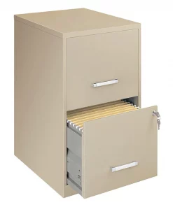 Lorell 14.3" W 2 Drawer Soho 18" 2-Drawer File Cabinets, Putty, Putty