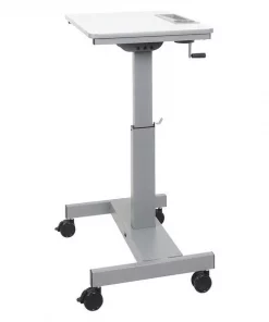 Luxor Adjustable Desk, 19-1/2" D, 27-1/2" W, 29" to 42" H, Melamine