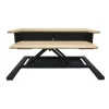 Luxor Standing Desk, 23-1/2" D, 32" W, 5-3/4" to 15-3/4" H, White Oak, Medium Density Fiberboard with PVC