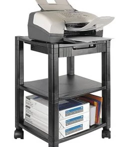 Kantek Mobile Printer Stand, Black, Plastic
