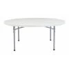 National Public Seating Round Folding Table, 71" W, 29-1/2" H, Blow-molded plastic Top, Speckled Gray