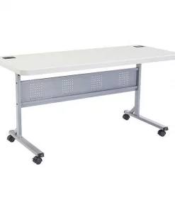 National Public Seating Rectangle Training Table, 24" X 60" X 29-1/2", Lightweight HDPE Blow Molded Plastic Top