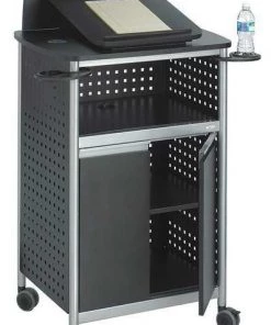 Safco Lectern, Steel, Black, 49-3/4x28-3/4x22