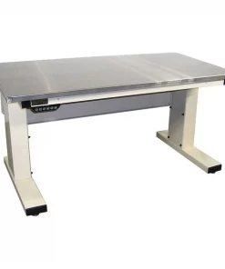 Proline Adjustable Desk, 72" D, 30" W, 30-1/2" to 46-1/2" H, Light Beige, Steel