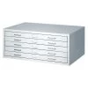 Safco 40-1/4" W 5 Drawer Facil Flat File Cabinet, Light Gray