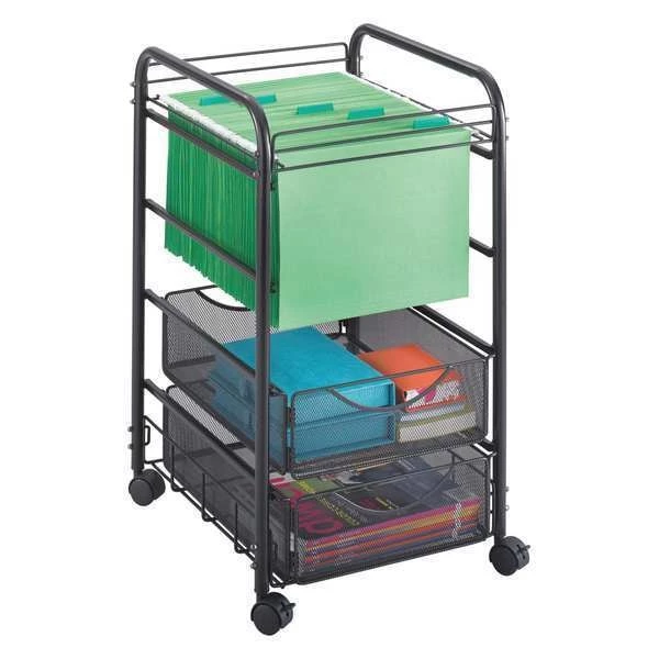 Safco Onyx Mesh Open File, w/Drawers