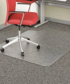 Alera Stud Chair Mat, Carpet, 45"x53", Lip, Clear