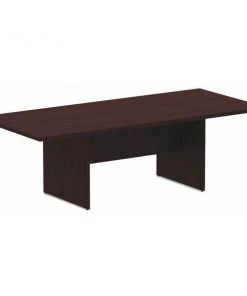 Alera Rectangle Conference Table, 94.5" X 41.38" X 29.5", Mahogany Top, Woodgrain Laminate