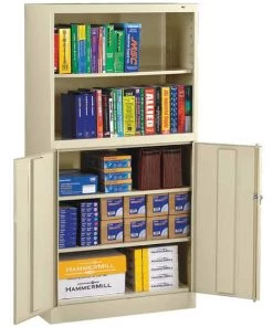 Tennsco Bookcase Storage Cabinet, Putty