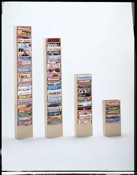 Con-Tur Literature Rack 20 Compartments, 9-3/4"W x 4-1/8"D Black