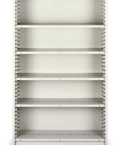 Tennsco 5-Shelf Stationary Bookcase, 60"x38" Champ/Putty