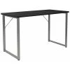 Flash Furniture Writing Desk, 23-1/2" D, 47-1/4" W, 29-1/4" H, Black, Metal, Table Top: Laminate