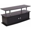 Flash Furniture Black TV Stand with Shelves, Evanston