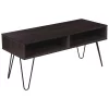Flash Furniture Driftwood, TV Stand, Black Metal Legs