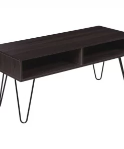 Flash Furniture Driftwood, TV Stand, Black Metal Legs