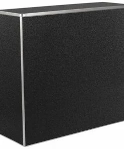 Flash Furniture Foldable Bar, Marble, 4ft., Black, 47.75" W, 19.5" L, 42.75" H, Laminate Top, Black