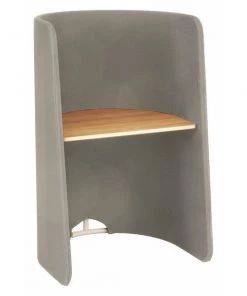 Safco Products Workstation Desk, 30" D, 33" W, 51-1/2" H, Desktop: Beech, Fabric: Dark Gray