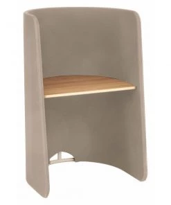 Safco Products Workstation Desk, 30" D, 33" W, 51-1/2" H, Desktop: Beech, Fabric: Tan