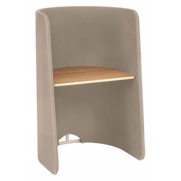 Safco Products Workstation Desk, 30" D, 33" W, 51-1/2" H, Desktop: Beech, Fabric: Tan