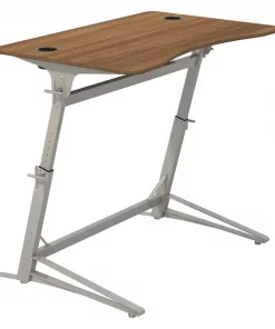 Safco Products Standing Desk, 31-3/4" D, 47-1/4" W, 36" to 42" H, Walnut