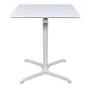 Luxor Square Pneumatic Adj. Table, 32" H, Square, 31.5" X 31.5" X 25.2"-40", White