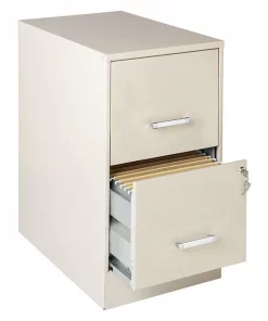 Space Solutions File Cabinet, 22" Deep 2 Drawer, Stone