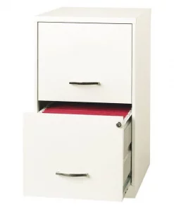 Space Solutions File Cabinet, 18" Deep, 2 Drawer, White