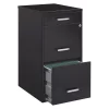 Space Solutions File Cabinet, 18" Deep, 3 Drawer, Black