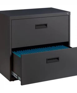 Space Solutions 30" W 2 Drawer File Cabinet, Charcoal, Letter/Legal