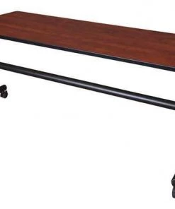 Regency Rectangle Training Table, 72" X 72" X 29", Laminated Melamine Top, Cherry