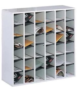 Safco Wood 36 Compartment Mail Sorter