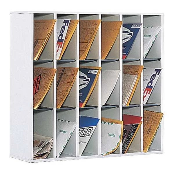 Safco Wood 18-Compartment Mail Sorter