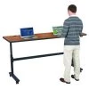 Balt Rectangle Training Table, 60" X 28.5" to 45", High Pressure Laminate Top, Amber Cherry