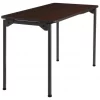 Iceberg Rectangle Maxx Legroomâ„¢ Wood Folding Table, Walnut - 24" x 48", 24" W, 48" L, 29.5" H, Walnut