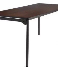 Iceberg Rectangle Maxx Legroomâ„¢ Wood Folding Table, Walnut - 30" x 72", 30" W, 72" L, 29.5" H, Walnut