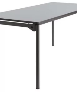 Iceberg Rectangle Maxx Legroomâ„¢ Wood Folding Table, Gray - 30" x 72", 30" W, 72" L, 29.5" H, Grey