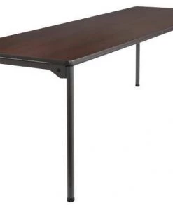 Iceberg Rectangle Maxx Legroomâ„¢ Wood Folding Table, Walnut - 30" x 96", 30" W, 96" L, 29.5" H, Walnut