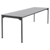 Iceberg Rectangle Maxx Legroomâ„¢ Wood Folding Table, Gray - 30" x 96", 30" W, 96" L, 29.5" H, Grey