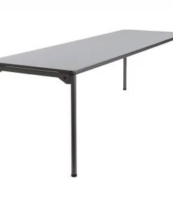Iceberg Rectangle Maxx Legroomâ„¢ Wood Folding Table, Gray - 30" x 96", 30" W, 96" L, 29.5" H, Grey